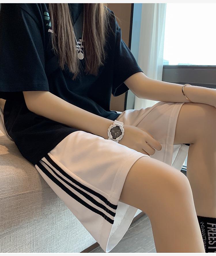 Casual Summer Thin High Waist Women's Wide Leg Sports Shorts - Korean Style Straight Leg Loose Fit