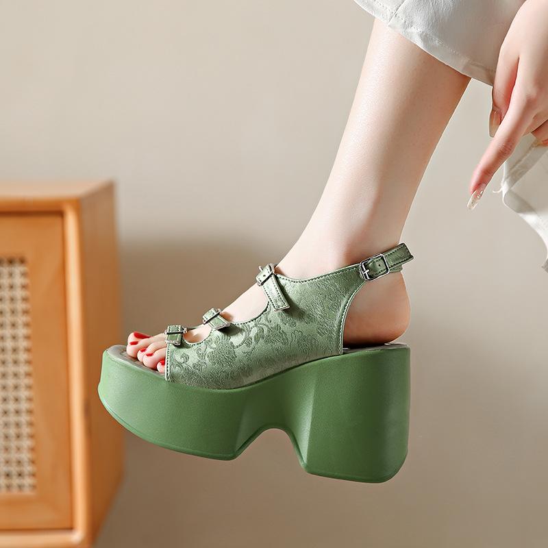 Fashion 2025 New Summer Sandals Women Wedge Heel Comfortable Sandals Gladiator Shoes for Women Casual Shoes 10 CM Roman Sandals