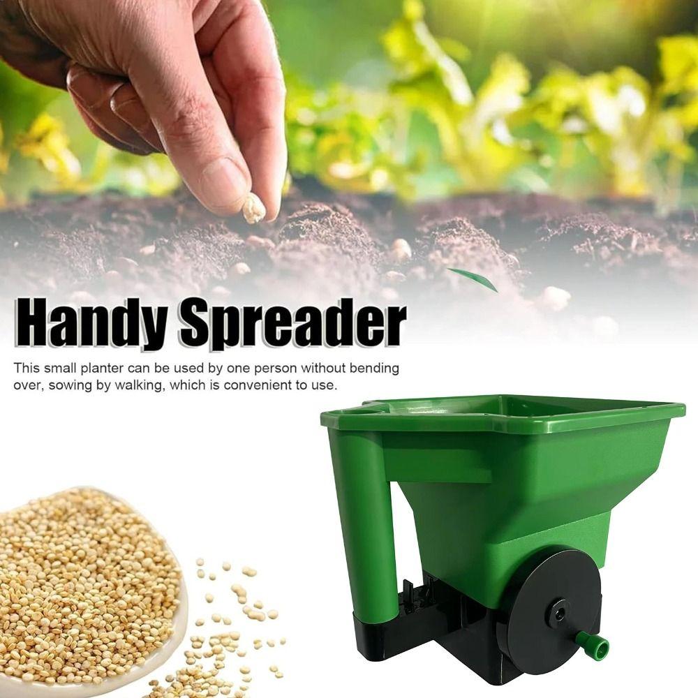 Easy Crank Hand Crank Spreader Even Dispersal Multipurpose Dispenser Daily Planting