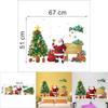 Christmas Wall Sticker Pvc Decorative Removable Santa Claus And Christmas Tree For Home Decor