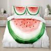 Watermelon Duvet Cover Set Fresh Fruit Pink Green Style Comforter Cover for Boys Girls Women Polyester Bedding Set King Size