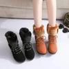 Wildleder Damenstiefel Winter Casual High Heels Schuhe für Damen Neu Kurzes Plüsch High Platform Stiefeletten Vielseitige Kurze Botas Mujer