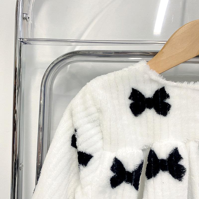 Very Fishy Winter Style Baby Girl Thick Warm Homewear Set ET326