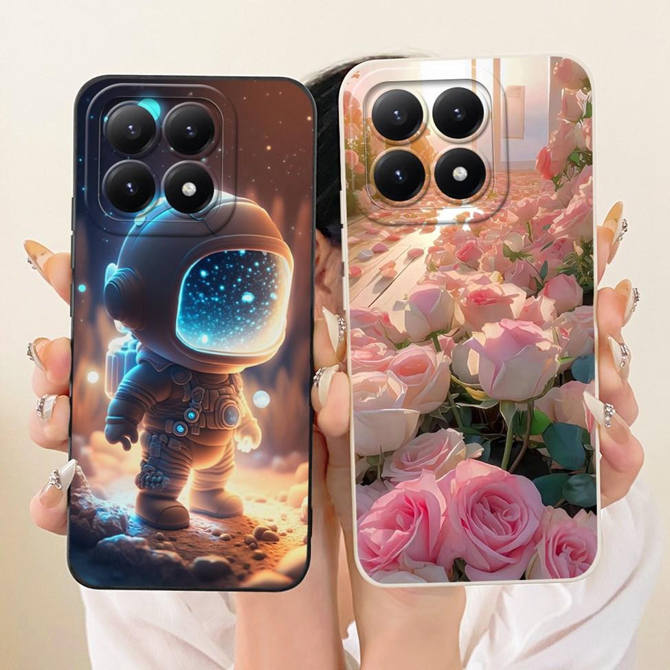 Casing For Xiaomi 15T 5G Cover Silicone Luxury Fashion Flowers Kawaii Cute Painted Shockproof Phone Case 25069PTEBG
