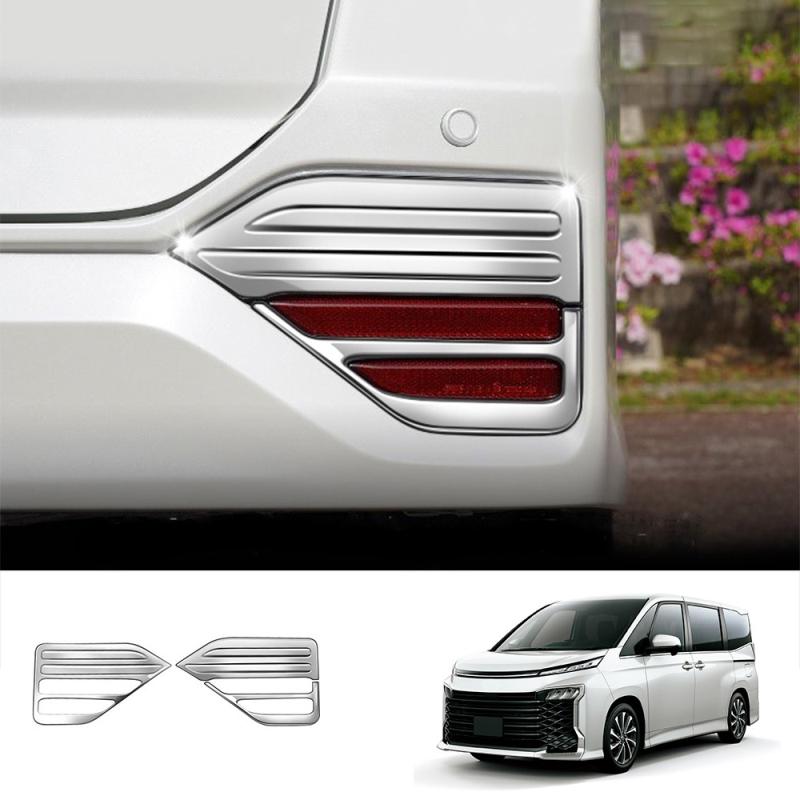 For Toyota Noah Voxy 90 Series   ABS Chrome Rear Reflector Fog Light Lamp Cover Trim Bezel Frame Exterior accessories