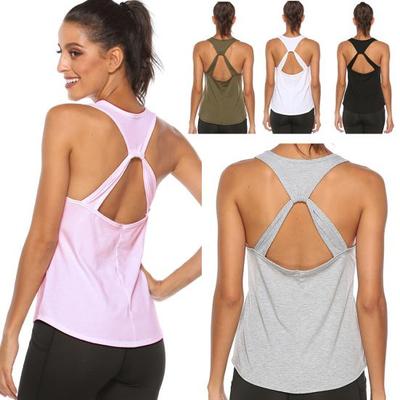 Women Loose Open Racerback U Neck Activewear Yoga Workout Fitness Vest Tank Top