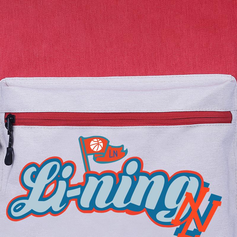 Li-Ning Large Capacity Lightweight Sports Travel Leisure Backpack Unisex Backpack Orange-Red YBSU167-8A3