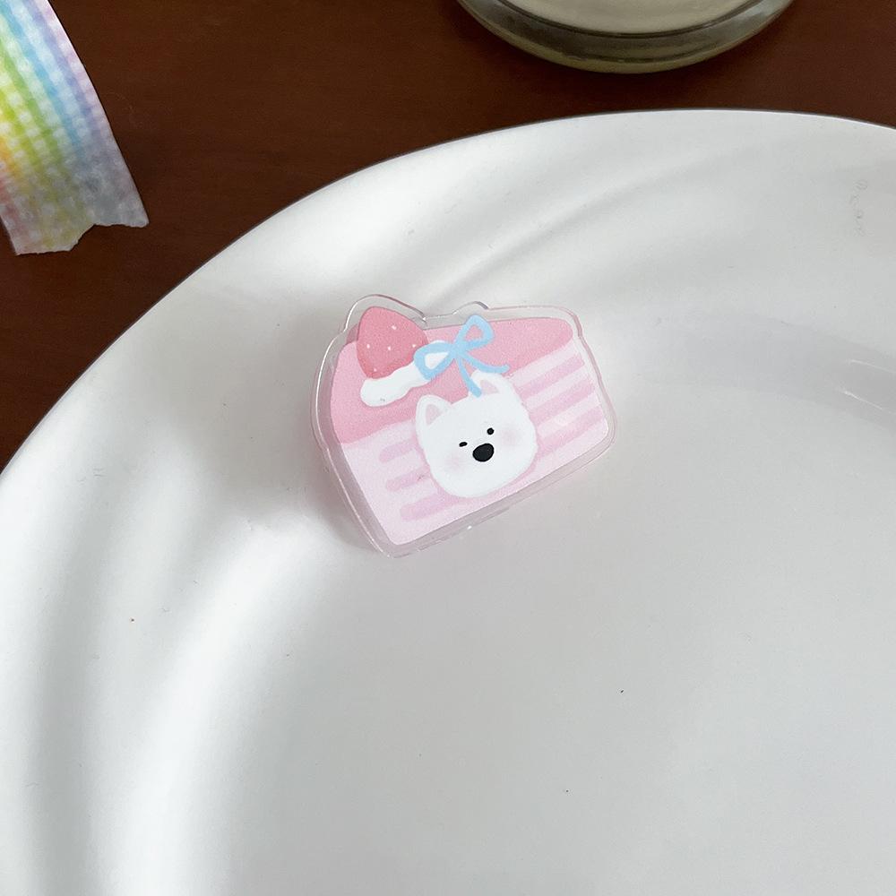 Cute Cat Acrylic Clip Sealing Long Tail Binder Clip Scrapbook Note Paper Clips for Student Kawaii Stationery Gift
