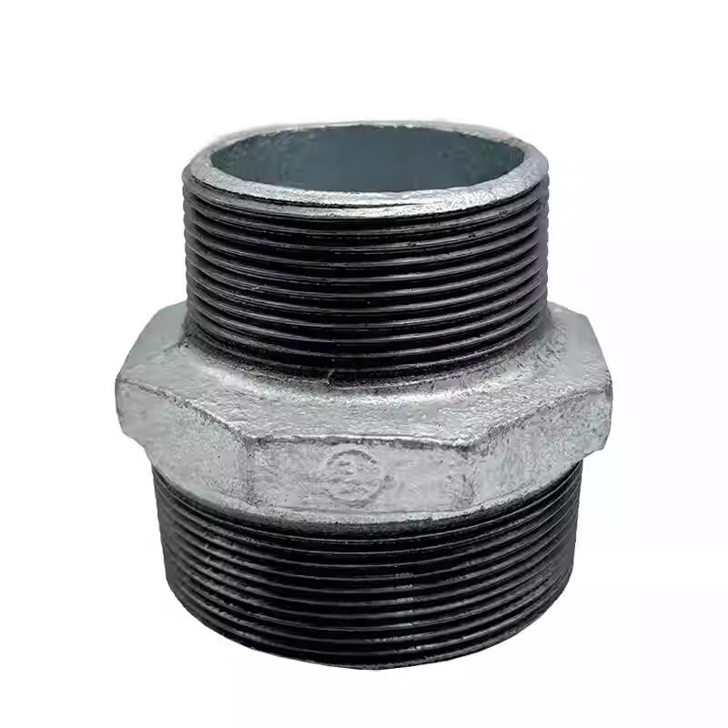 Galvanized Hexagonal Threaded Straight Connector