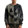 Herre Langermet Pullover Genser Casual Halloween Trykk Strikket Oversized Genser