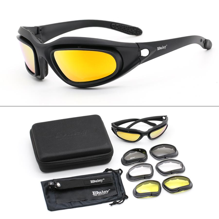 Daisy C5 Tactical Goggles: Windproof, Sandproof, Military-Grade Night Vision & Impact-Resistant Cycling and Shooting Glasses
