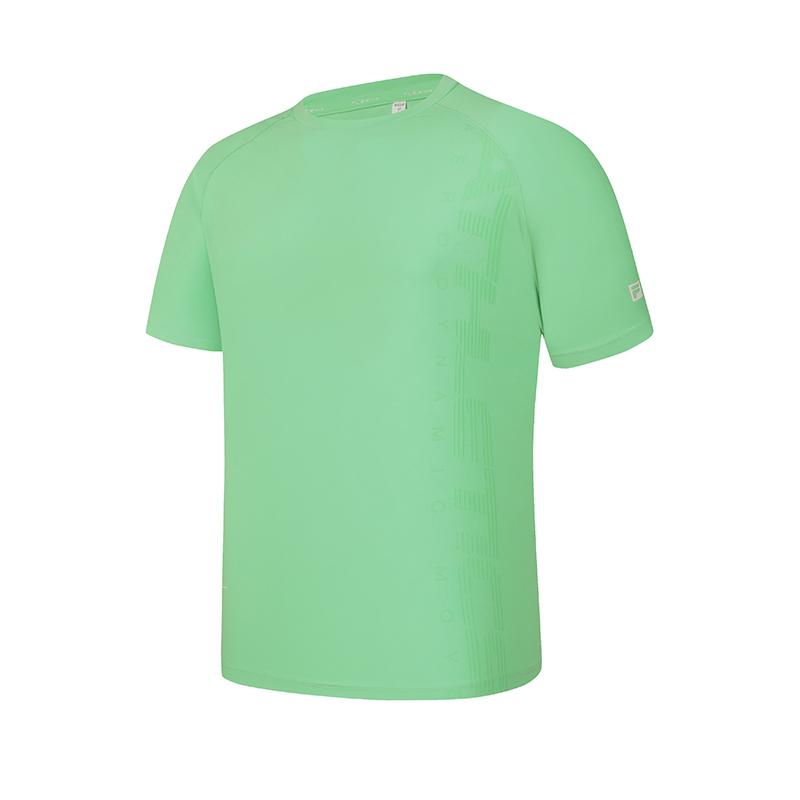 Men's FILA T-Shirts Men's Plastic Green Crew Neck Moderate Straight Fit