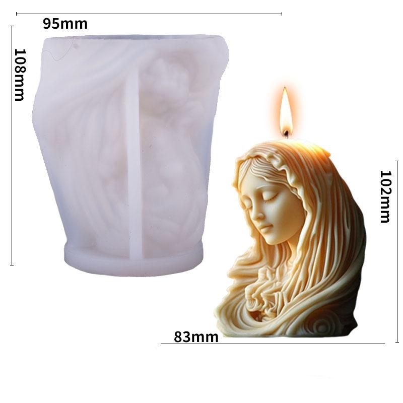 3D Religiöse Relief Silikon Kerzenform DIY Ikone Serie Aroma Gips Gießform Handgemachtes Handwerk Heimdeko Werkzeug Vielseitige Kunst