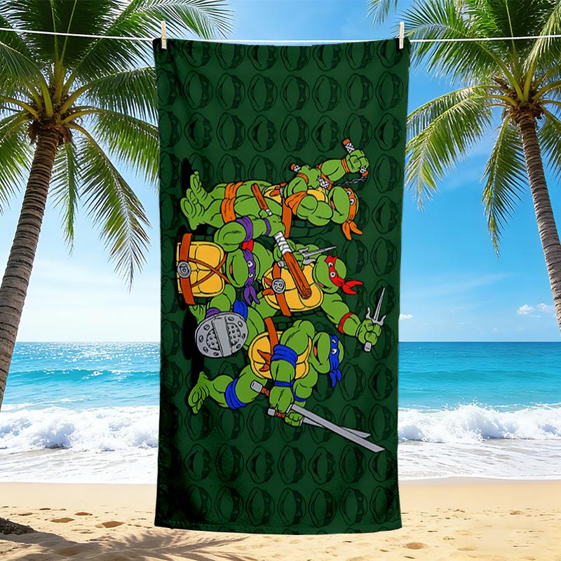 1Pc Turtles Action Pose Beach Towel Quick Dry Multiuse For Beach Pool Gym Yoga Home Travel Christmas Halloween Xmas Gift S1501