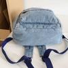 Street Style Vintage Handbag Japanese Style Solid Crossbody Bag Simple Denim Backpack  Outdoor