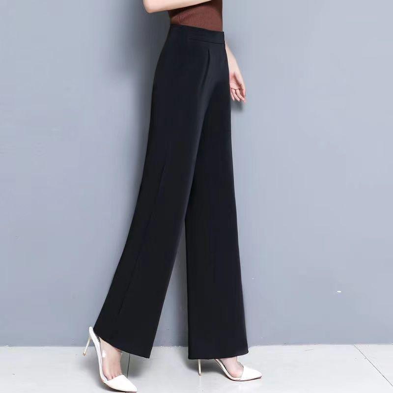 

Women s Four-Season Red Wide-Leg Drape Pants - Loose, Slim-Fitting Casual Dance Wear S 80-90 lbs