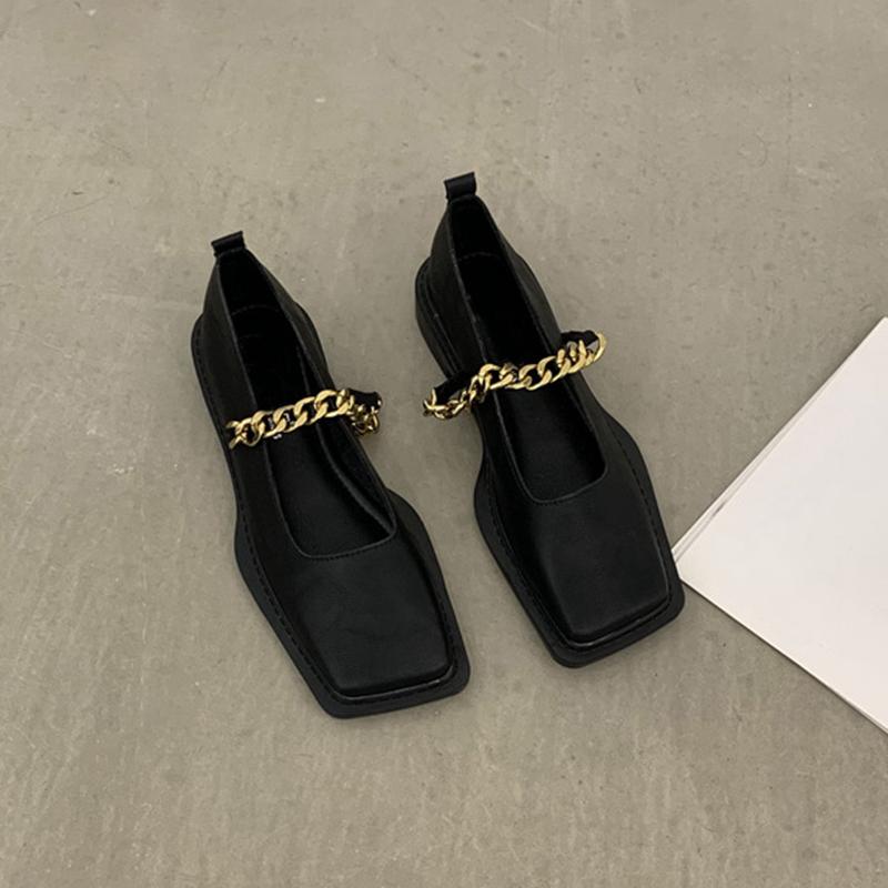 Fashion SUOJIALUN 2025 Autumn Flat Heel Women Loafer Shoes Fahion Square Toe Slip On Shallow Ballerina Shoes Female Ballet Zapatos Muje