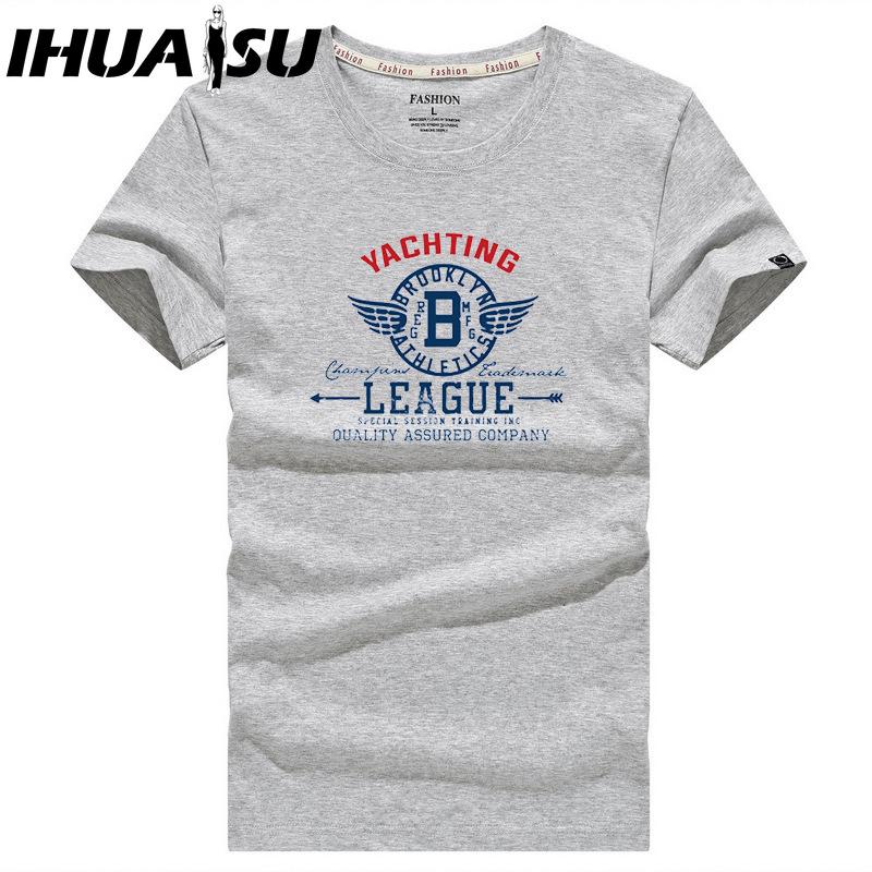 IHUASU Kurzarm-T-Shirt aus Baumwolle für Herren, modisch, lockeres Halbarmhemd, bedrucktes mitfühlendes Hemd