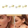 Stainless Steel Threaded Ear Studs For Piercing Fade Resistant Material Easy Maintenance Secure Fit Day Night Wear