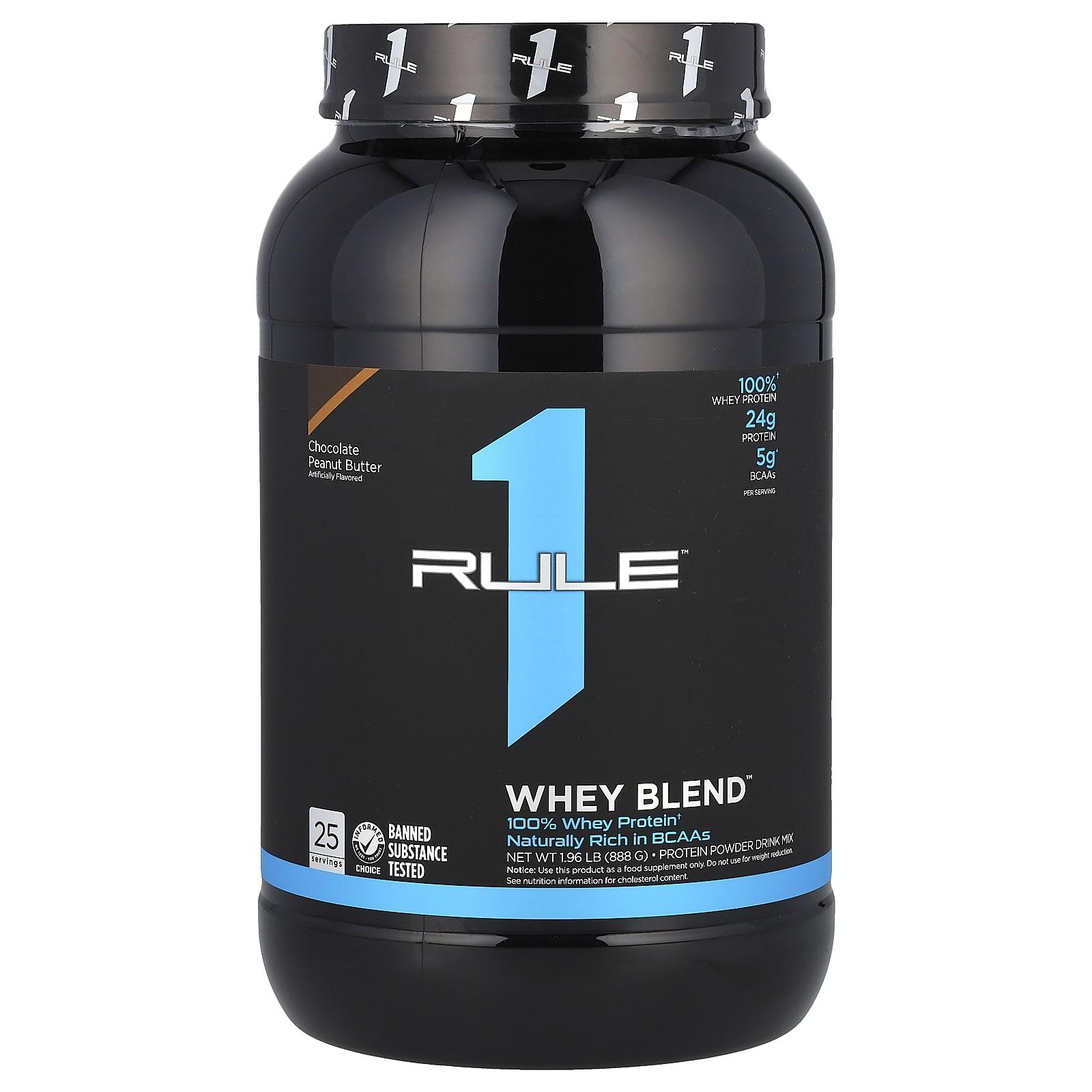 

Rule One Proteins, Whey Blend Protein Powder Drink Mix, Chocolate Peanut Butter, 1.96 lb (888 g)