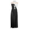 Girls Lyrical Performance Dress Sleeveless Sparkling Sequins Top And Color Block Side Split Skirt