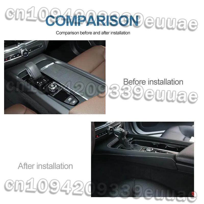 Suitable for Volvo XC60 2018-2025/S60 V60 2020-2025 Modified Central Control Shift Panel Leather Decorative Frame Auto Parts