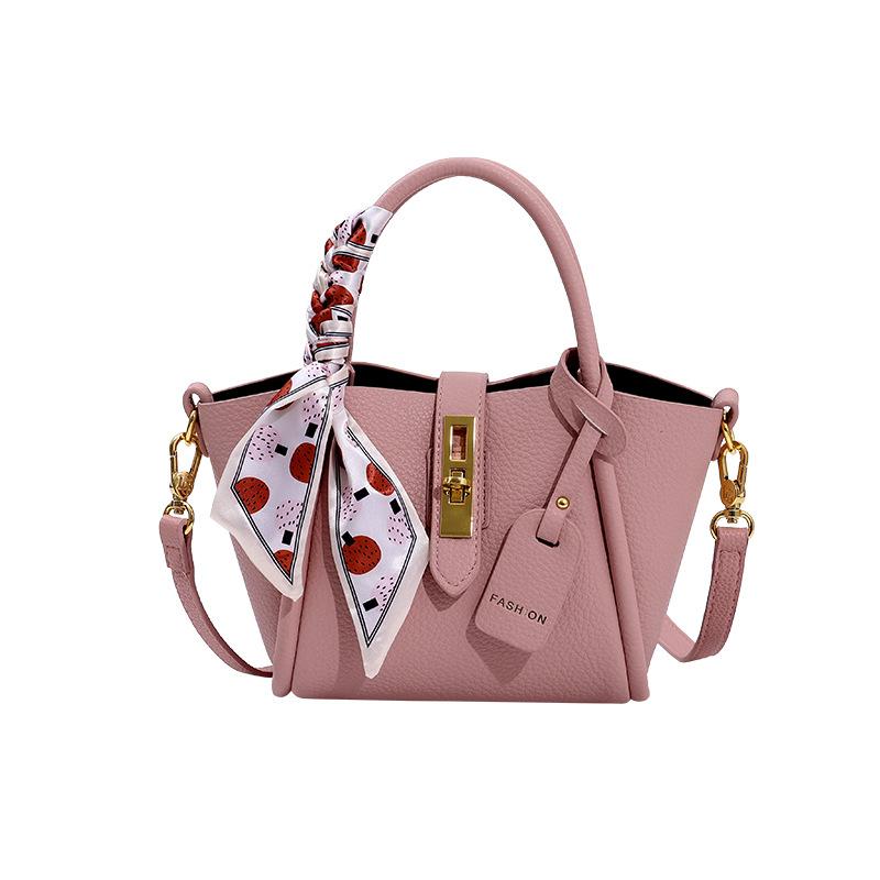 Popular Vegetable Basket Bag, New Women's Bucket Bag, High-end Women's Handbag, Crossbody Free Silk Scarf