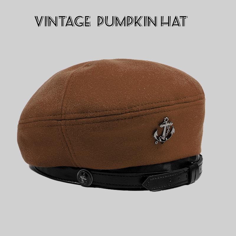 

Осенне-зимняя милая и пикантная шерстяная шляпа-берет, дизайн в британском ретро-стиле, маленькая восьмиугольная шляпа, шляпа художника для женщин One Size