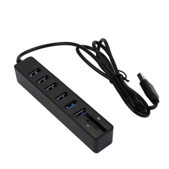 

USB Hub with 6 Ports Big Long Cable Expansion Plug And Play Hot