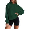 Fashion Hooded Sweatshirt for Women Oversized Drop Shoulder Long Sleeve Solid Color Sweatshirt