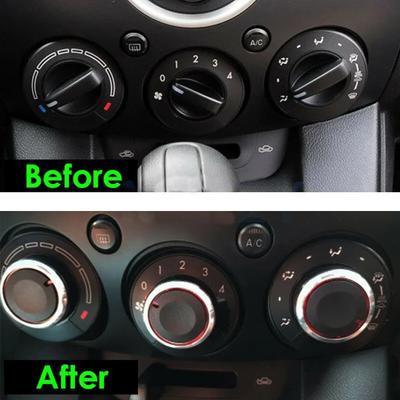 Do Mazda 2 Gałka klimatyzacji M2 Aluminiowa gałka klimatyzacji Przycisk Części zamienne do wnętrza samochodu