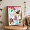 Disney Paint By Number Kit Princess Collage Drawing Canvas DIY Picture Home Decor Disney Art Craft Set Unique Painting Modern Wall Art
