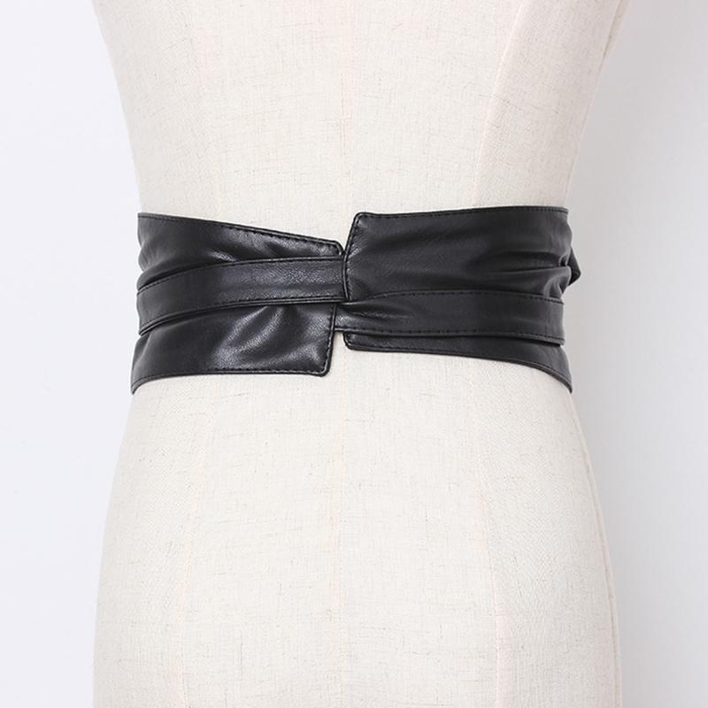 Stylish Wide PU Leathers Belt Adjustable Size for Perfect Fit Comfortable Wear Enhances Waistline