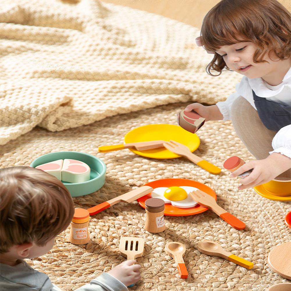 Wooden Play Kitchen Toy Set For Girls And Boys Simulated Kitchen Playset Early Education Playing House Role-playing Toy