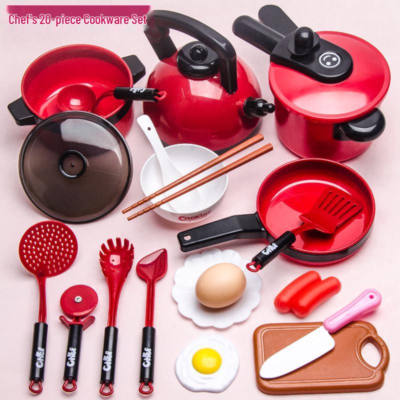 Children s Pretend Kitchen Playset - Cutting Fruits & Cooking Toys for Boys and Girls