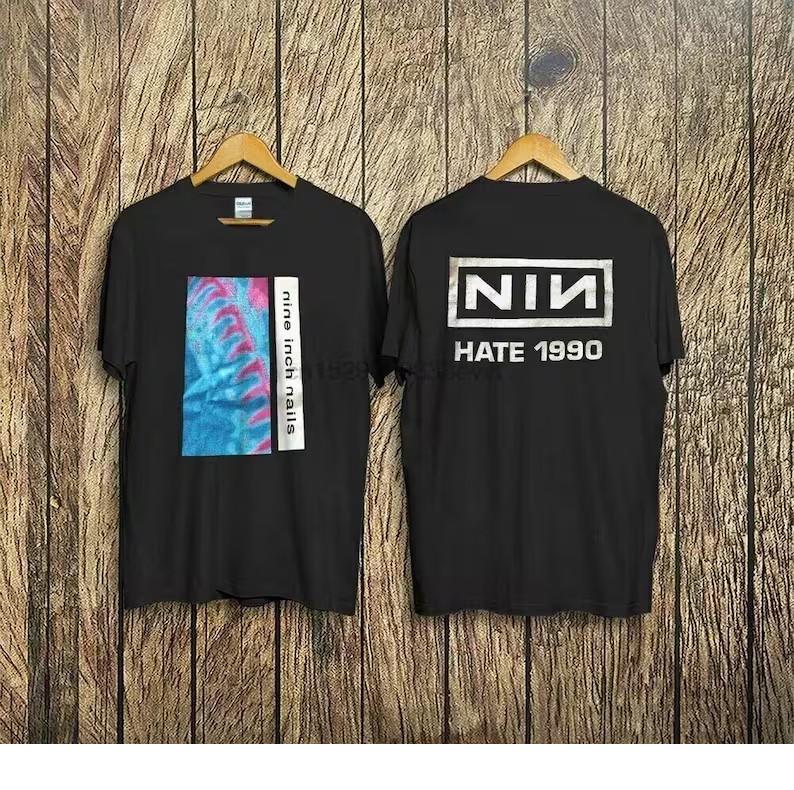 

Vintage Nine Inch Nails Hate 1990 Band Rock TShirt Unisex T-Shirt L