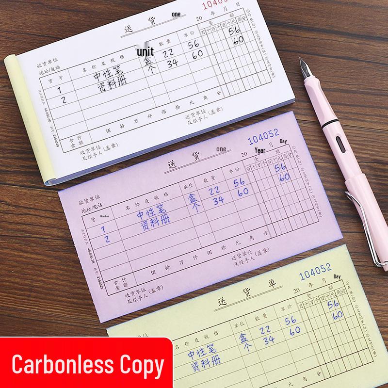 Thickened Carbonless Copy Sales Form Book: Two-Part & Three-Part Delivery Notes