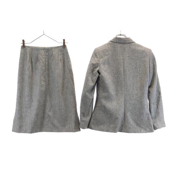 Salvatore Ferragamo Made In Italy Wool Blend Skirt Suit Setup I38 Gray Women Used