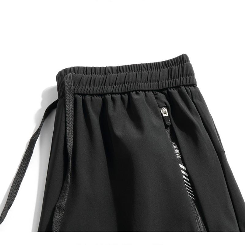 Summer New Ice Silk Elastic Sports Pants Couples with Loose Men and Women the Same Casual Pants