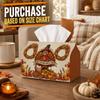 1pc Classic Thanksgiving Harvest Tissue Box - Multi-functional Fall Napkin Dispenser, Two Sizes Available Made of Durable Polyester, Decorated with Tu