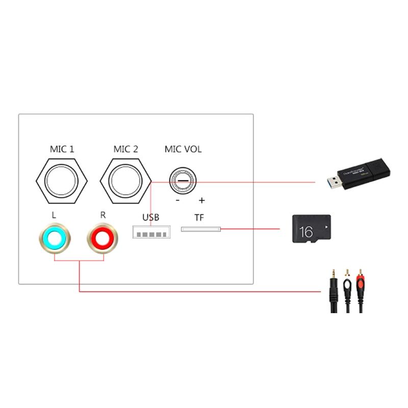 12V 24V 220V Kabelloser Verstärker Bluetooth-kompatibel UKW-Radio USB TF-Kartenplayer Home HIFI Stereo Leistungsverstärkerplatine