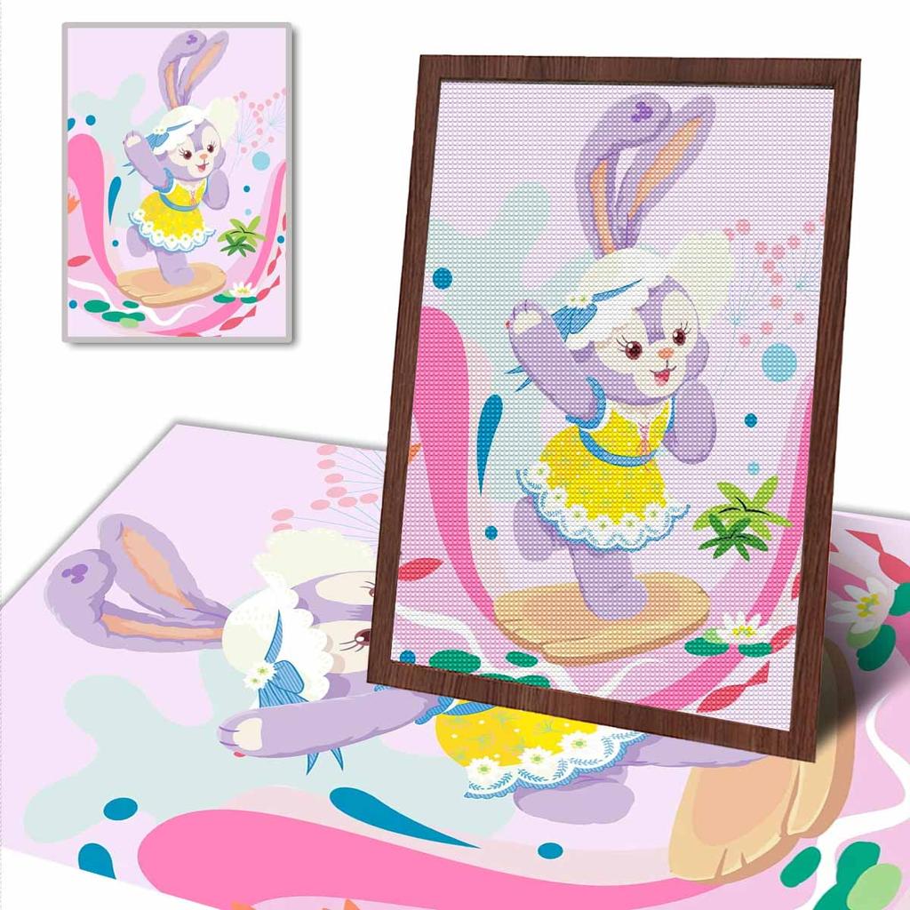 DIY Diamond Painting A Cute Little Rabbit Cross Stitch Kit Mosaic Art Diamond Painting Full Circle Diamond Home Decoration