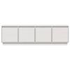 814395 vidaXL Meuble TV Blanc 156x37x45 cm Bois de pin massif