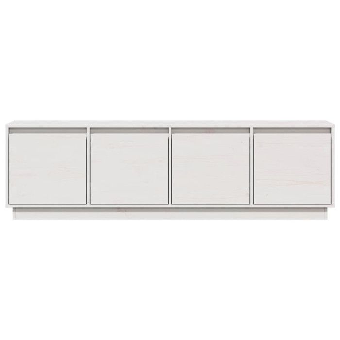 814395 vidaXL Meuble TV Blanc 156x37x45 cm Bois de pin massif