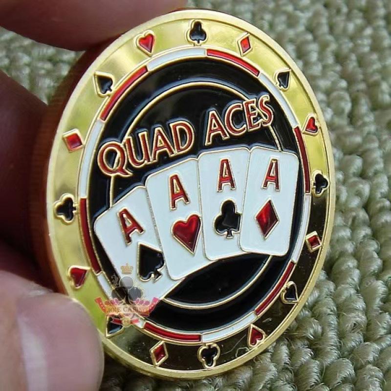 Texas Hold'em, Kovové tlakové karty, Šťastné mince, Kódy domů s blindy, dealer, Plný tlak all-in, žetony, tlakové karty