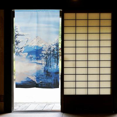 Noren Kobo Sala de Inverno Tradicional Japonês 85cm Largura x 150cm Quatro Estações de 9274 Noren, Tapeçaria de estilo japonês, Divisória/Tela de Privacidade, Meio Comprimento