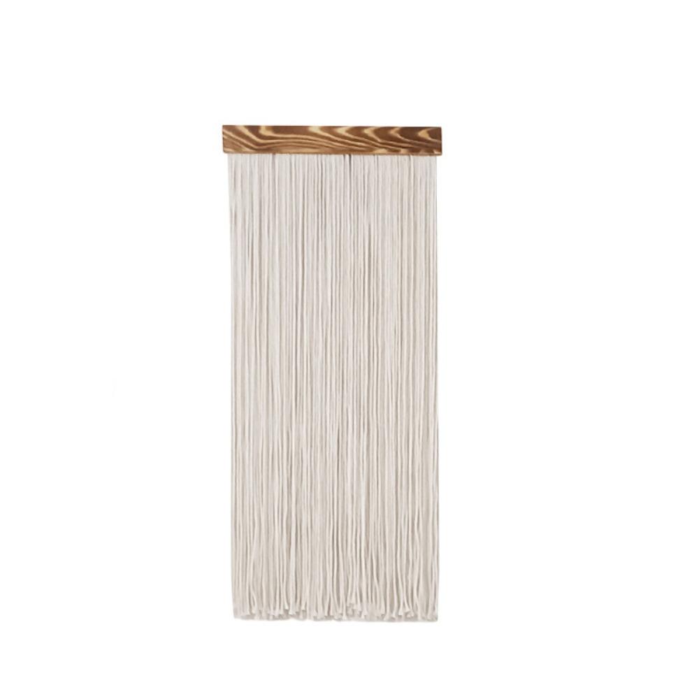 Hand-Woven Curtain Tapestry Wooden Cotton Rope Tapestry Boho Decor Wall Hanging Tapestry  Apartment