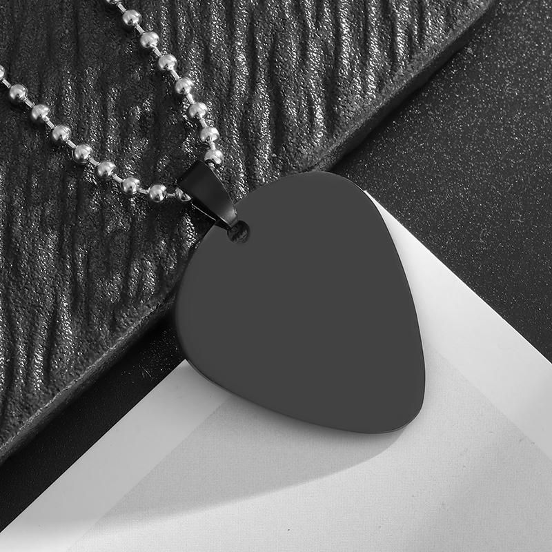 Stainless Steel Classic Geometric Polygonal Black Square Natural Stone Necklace Pendant for Men Fashion Casual Punk Jewelry Gift
