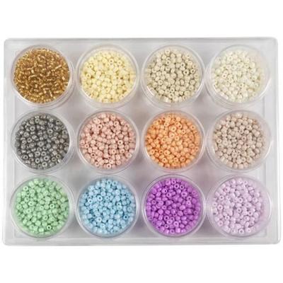 Assortment of Seed Beads - Pastels - 3 Mm - 12 X 17 G