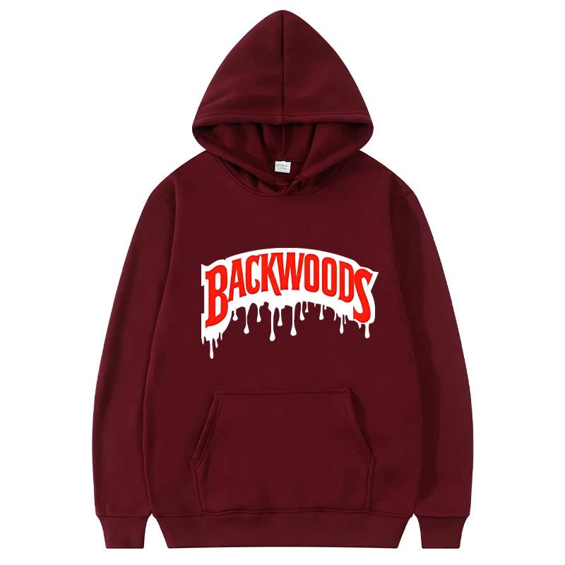 Dripping Backwoods Hoodies Men Fashion Letter Graphic Printed Sweatshirts Women Casual Cool Harajuku Streetwear Hooded Pullovers